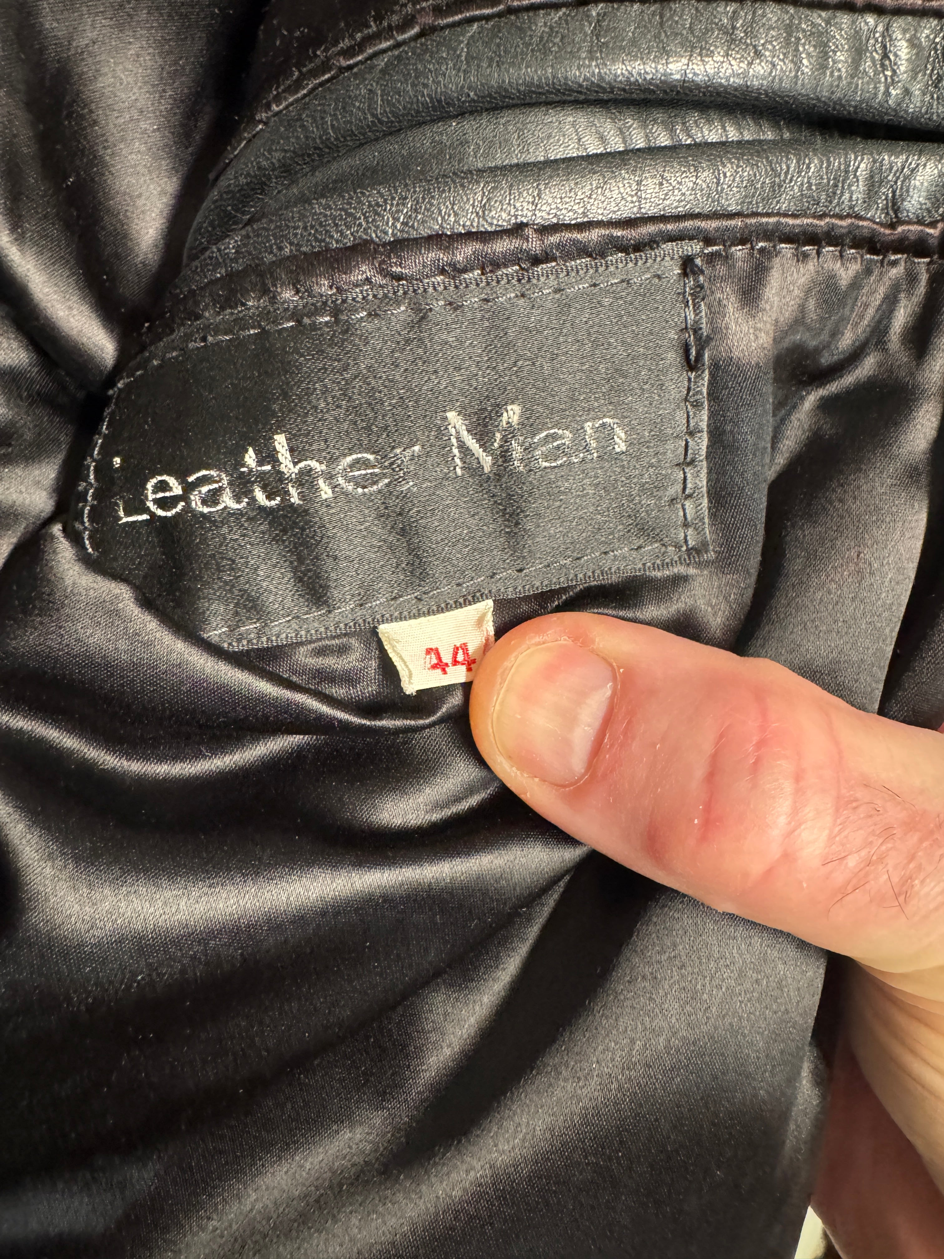 RARE Al's "Leather Man" Leather Motorcycle Jacket 44 US