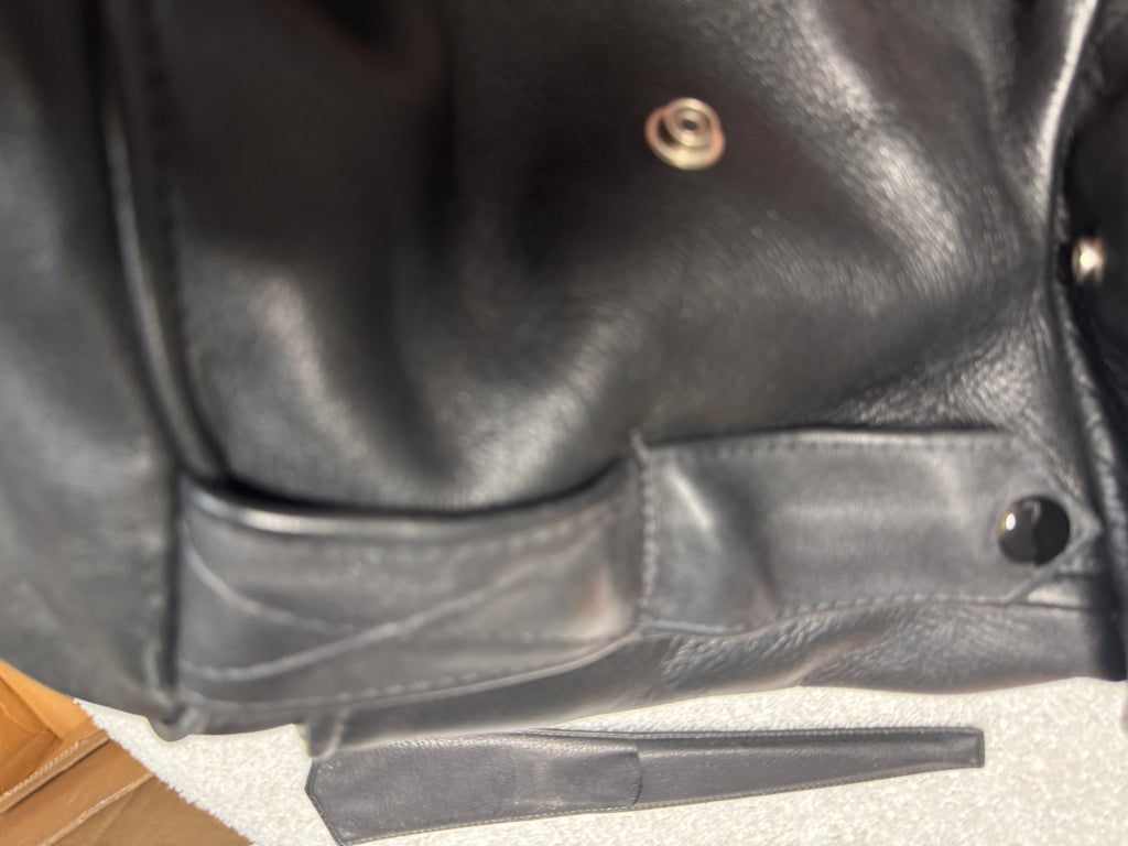 RARE Al's "Leather Man" Leather Motorcycle Jacket 44 US