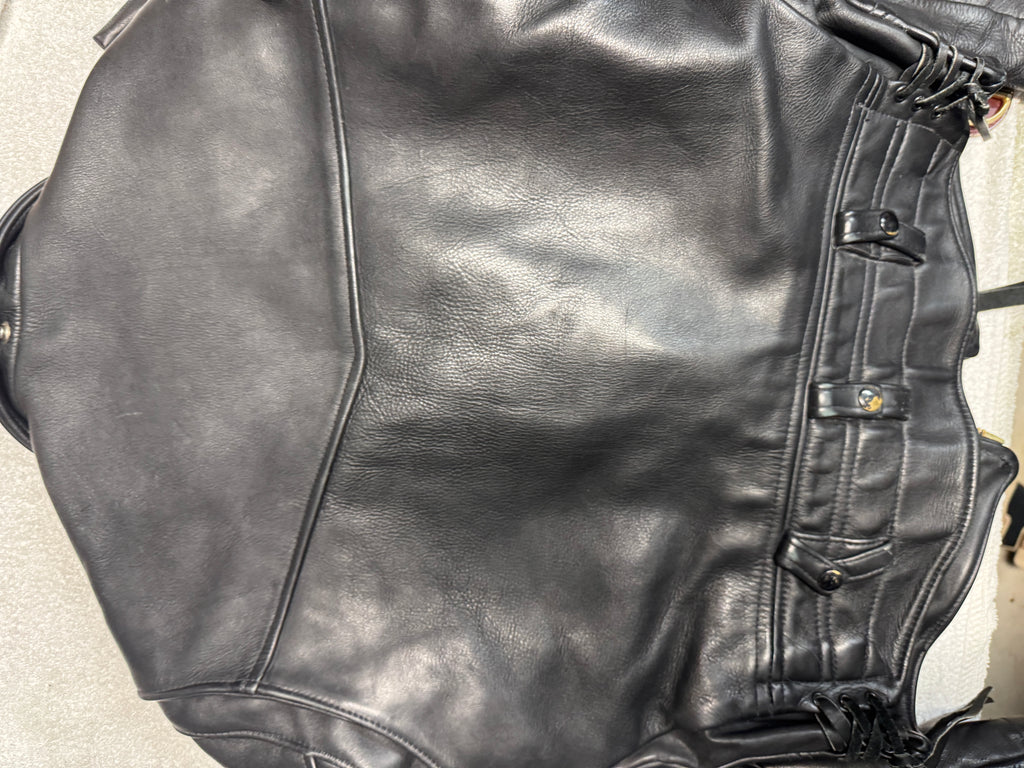 RARE Al's "Leather Man" Leather Motorcycle Jacket 44 US