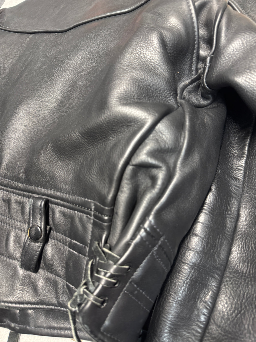 RARE Al's "Leather Man" Leather Motorcycle Jacket 44 US