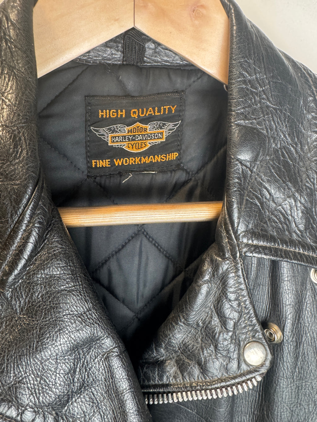 50's HD Cycle Champ Leather Motorcycle Jacket 42 US