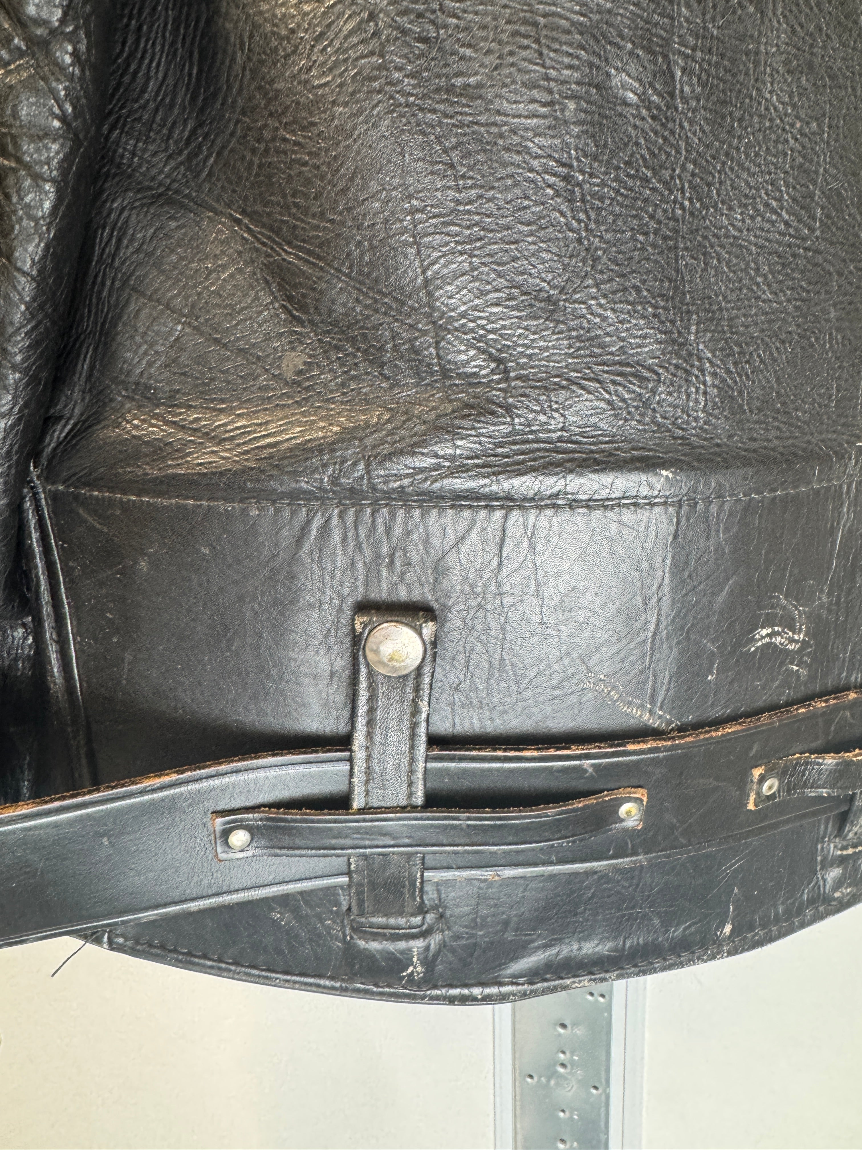 50's HD Cycle Champ Leather Motorcycle Jacket 42 US