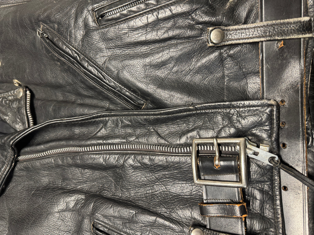 50's HD Cycle Champ Leather Motorcycle Jacket 42 US
