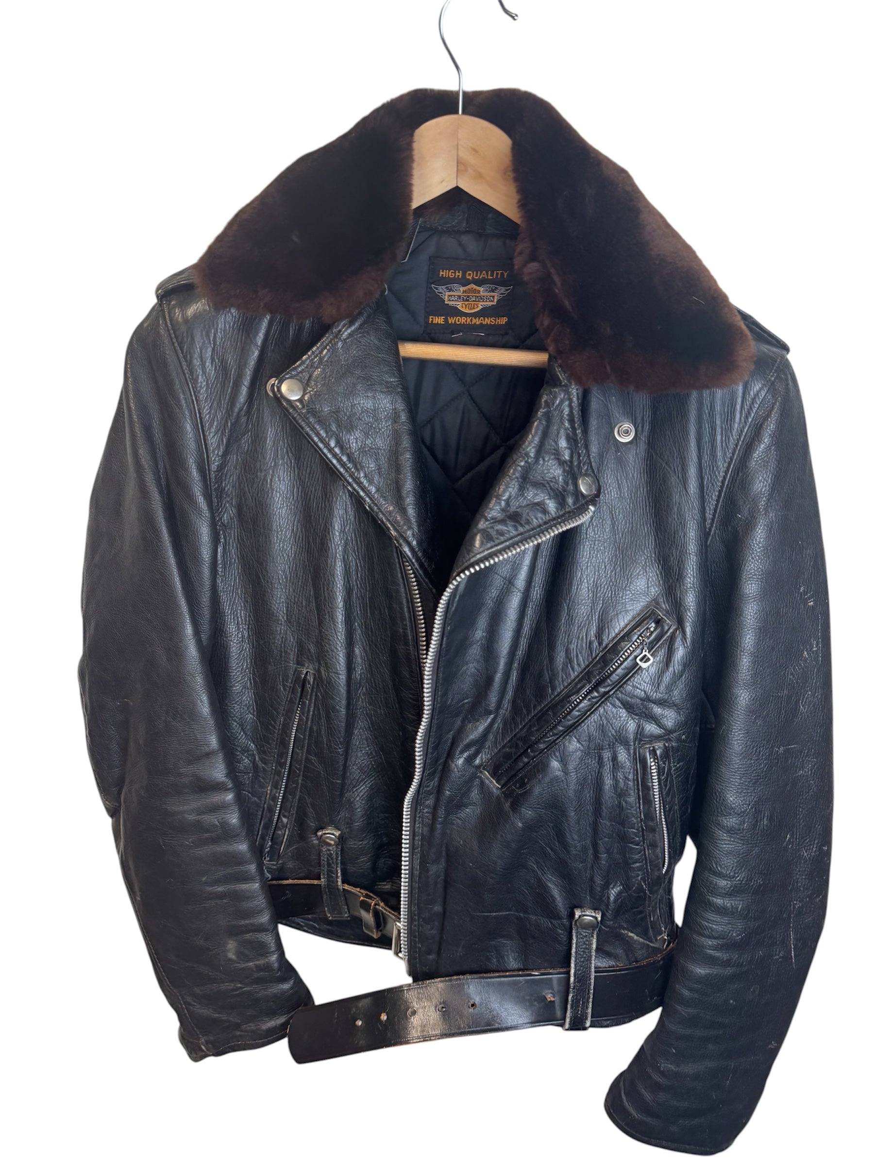 50's HD Cycle Champ Leather Motorcycle Jacket 42 US