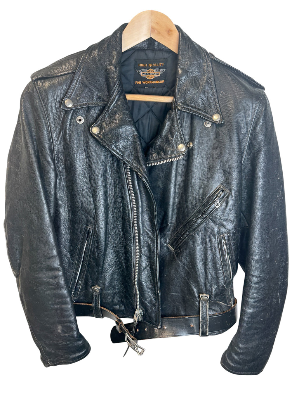 50's HD Cycle Champ Leather Motorcycle Jacket 42 US