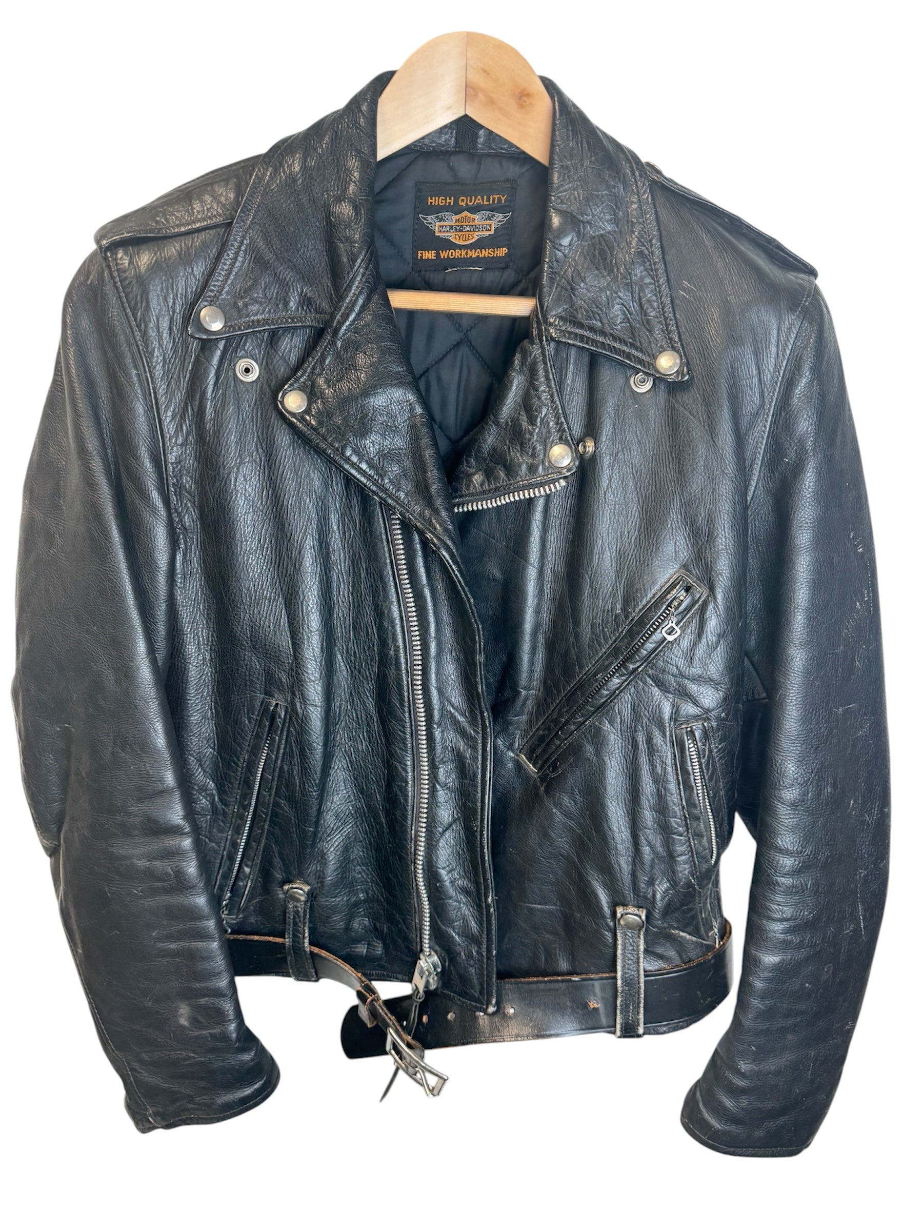 50's HD Cycle Champ Leather Motorcycle Jacket 42 US