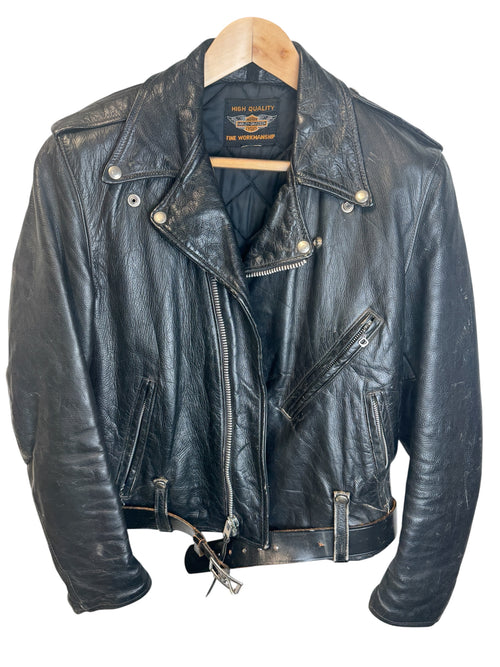 50's HD Cycle Champ Leather Motorcycle Jacket 42 US