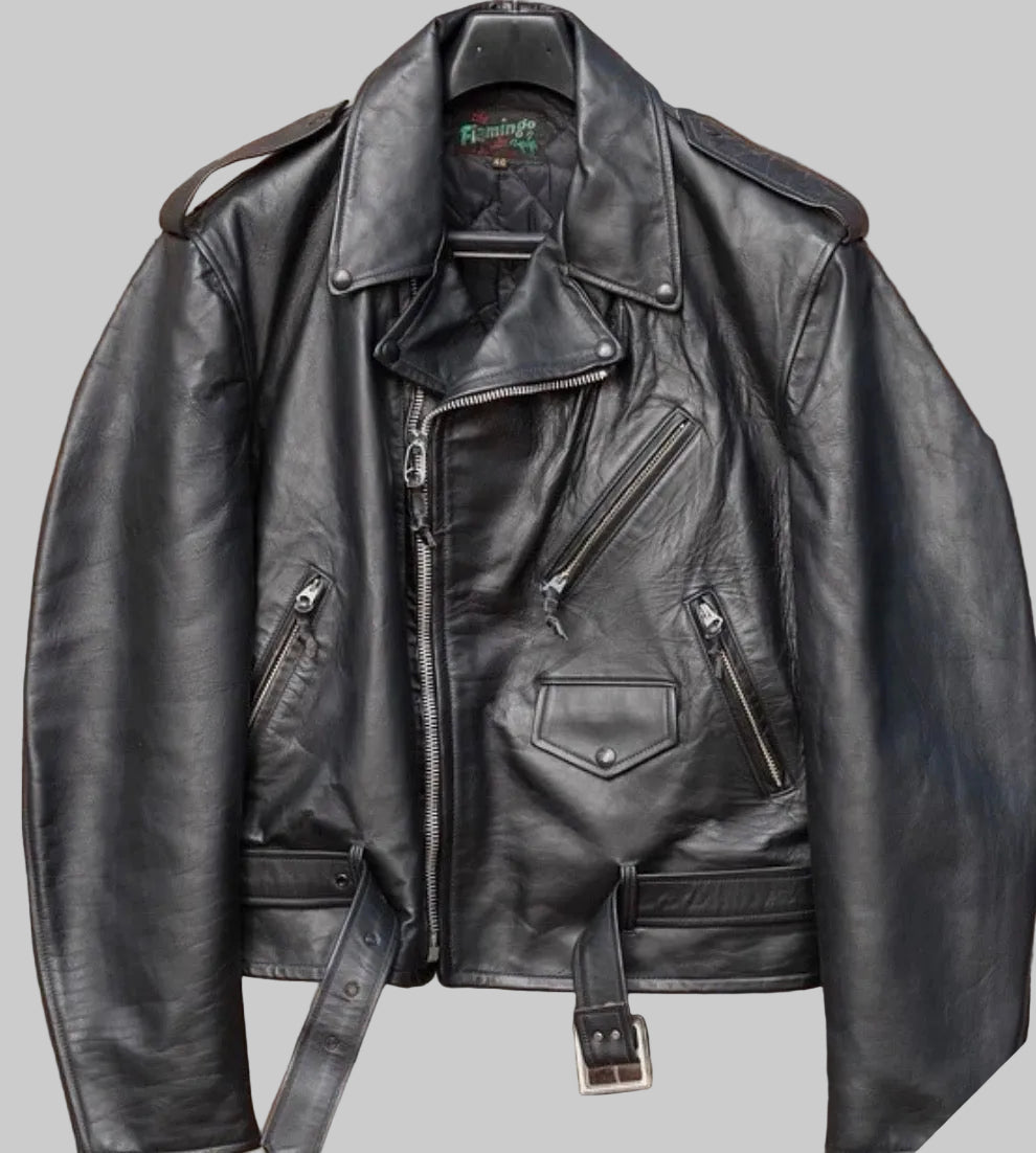Beautiful Lost Worlds "Flamingo" Horsehide Leather Jacket 46 US